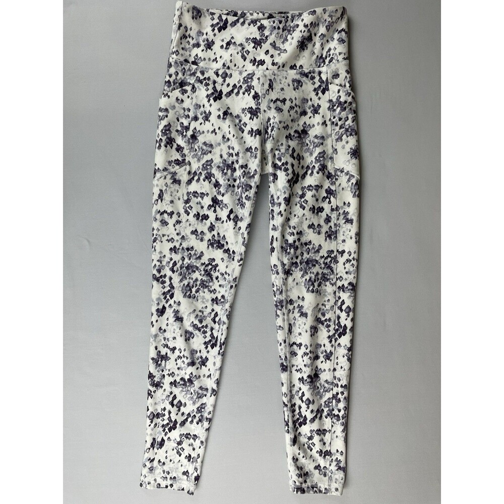 Balance Collection Leggings Women's S White Watercolor Snake Print Yoga Pant